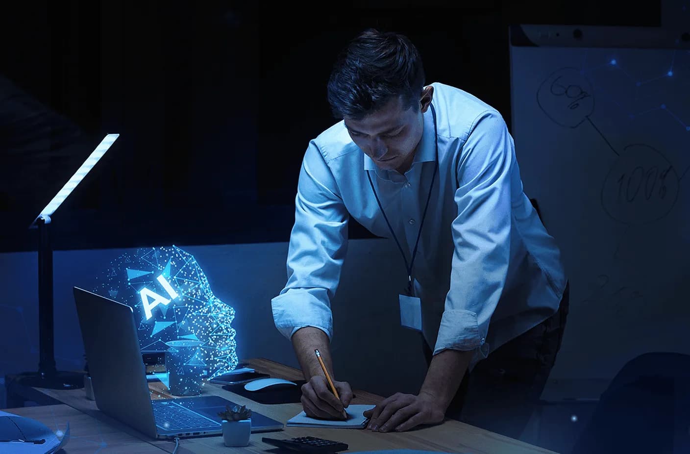 Revolutionizing Business with AI-Driven Solutions illustration